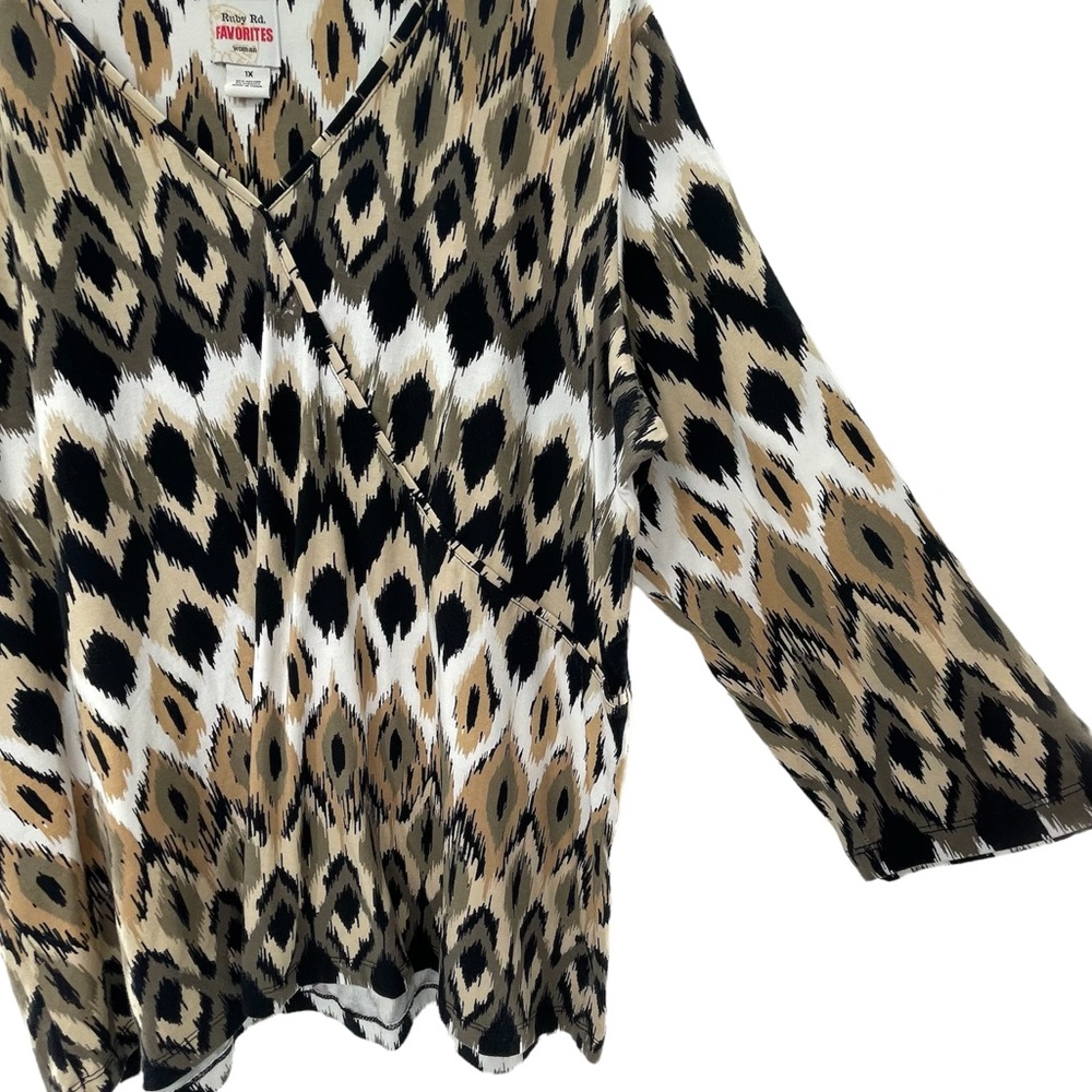 Ruby Rd. Favorites Print Blouse Size 1x - image 3